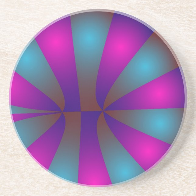 Pink and Blue Doughnuts Coaster (Front)