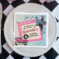 Pink and Blue Fifties Rockabilly Birthday Party