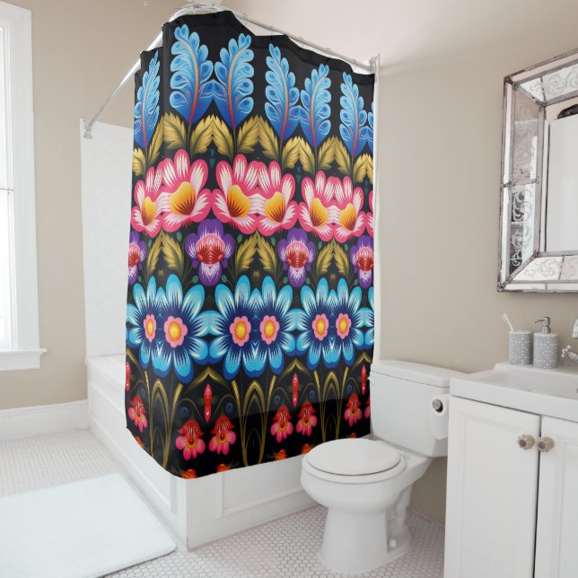 Pink and blue floral (In Situ)
