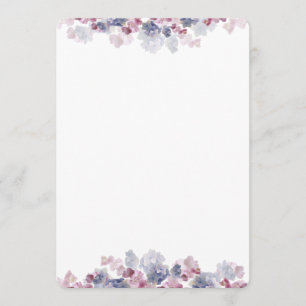 Pink and Blue Floral Border Fan Program Paper