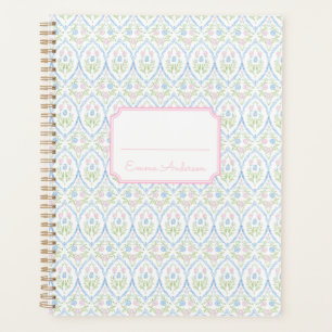 Pink and Blue Floral Grandmillennial Planner