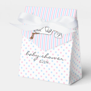 Pink and Blue Gender Reveal Baby Shower Favor Box