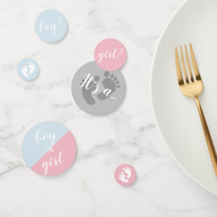 Pink and Blue Gender Revealing Party Confetti