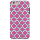 Pink and Blue Girly Quatrefoil Pattern Trendy Cute