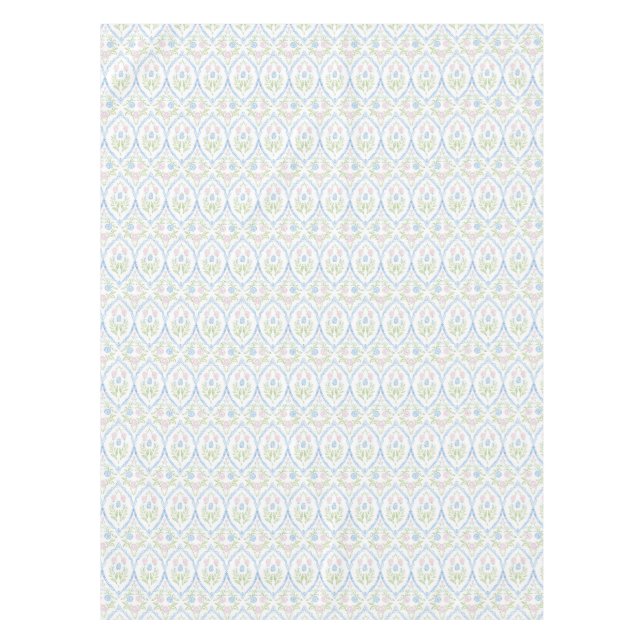 Pink and Blue Grandmillennial Tablecloth (Front)