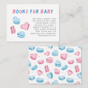 Pink and Blue Hearts Book Request Enclosure Card