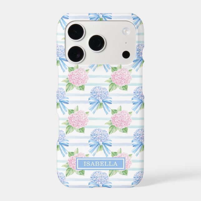Pink and Blue Hydrangeas Striped (Back)