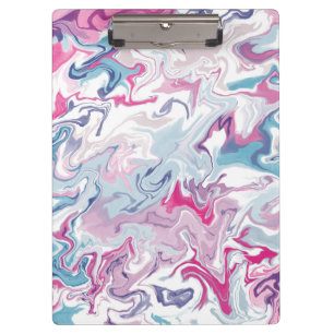 Pink and blue liquid acrylic  clipboard