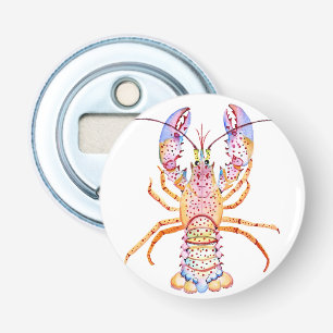 Pink and Blue Lobster Bottle Opener