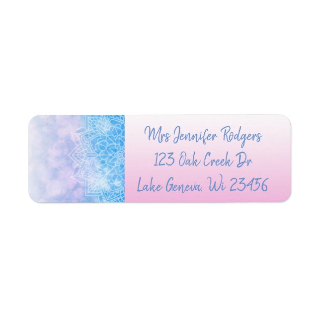 Pink and Blue Mandala Abstract (Front)