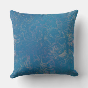 pink and blue Marble abstract Throw Pillow