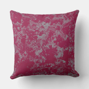 pink and blue Marble abstract Throw Pillow