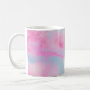 PINK AND BLUE MARBLED BACKGROUND COFFEE MUG