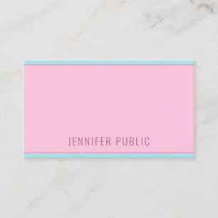 Pink And Blue Modern Creative Simple Template Business Card