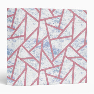 Pink and blue mosaic pattern binder