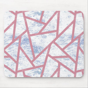 Pink and blue mosaic pattern mouse pad