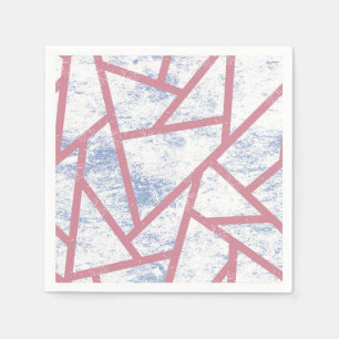 Pink and blue mosaic pattern napkin