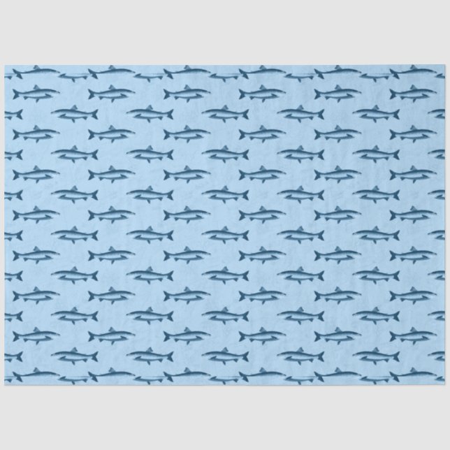 Pink and Blue Nautical Series Design 10 Tissue Paper (Front)