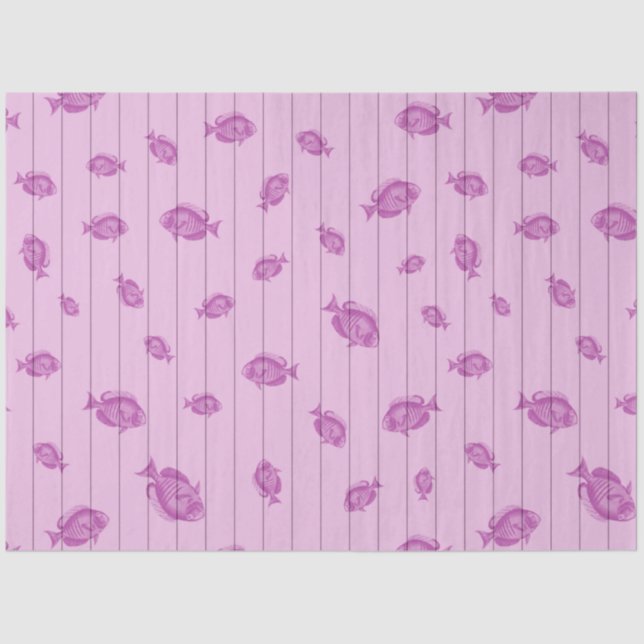 Pink and Blue Nautical Series Design 14  Tissue Paper (Front)