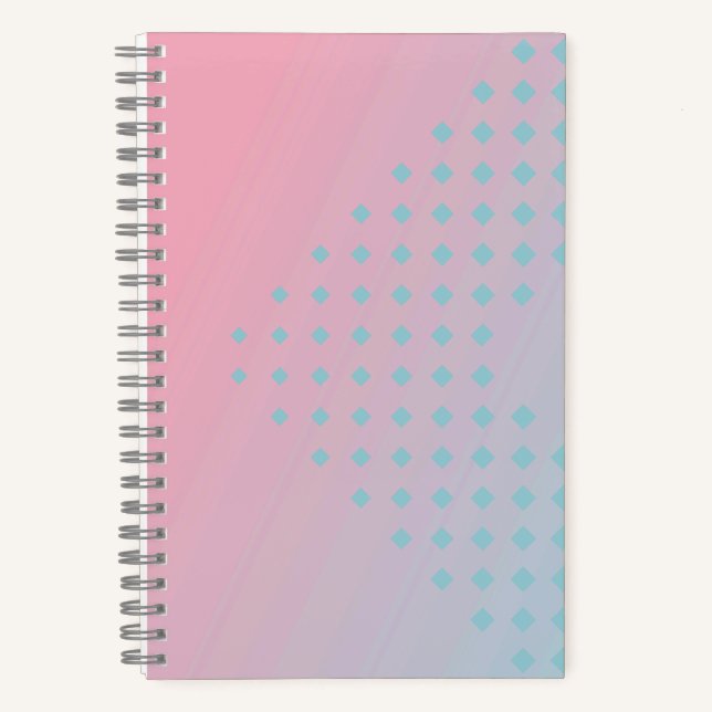 Pink and Blue Ombre Gradient Notebook (Front)