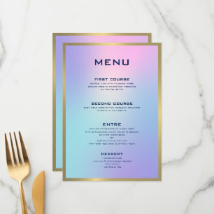 Pink and blue ombre, or accent menu