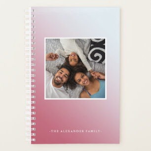 Pink and Blue Ombre Two Photo Planner