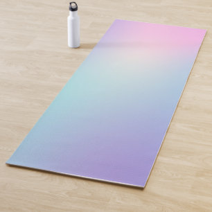 Pink and blue ombre yoga mat