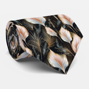 Pink And Blue Pampas Grass Glitter Tie