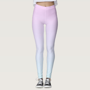 Pink and blue pastel gradient background leggings