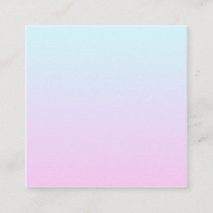 Pink and blue pastel gradient background square business card