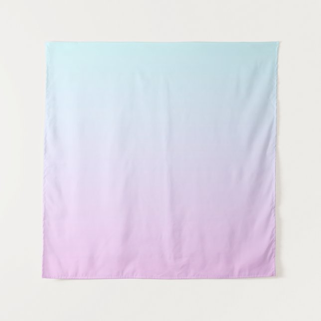 Pink and blue pastel gradient background tapestry (Front)