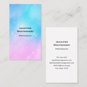 Pink and Blue Pastel Gradient Sky Business Card