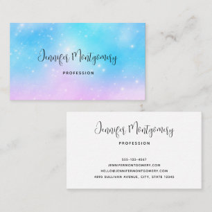 Pink and Blue Pastel Gradient Sky Business Card