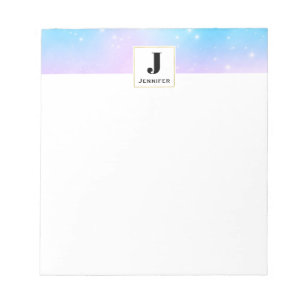 Pink and Blue Pastel Gradient Sky Notepad