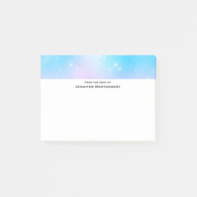 Pink and Blue Pastel Gradient Sky Post-it Notes (Front)