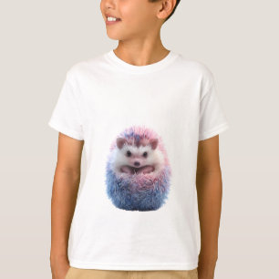 Pink and Blue Pastel Hedgehog Kids T-Shirt
