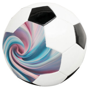 Pink and Blue Pastel Marble   Soccer Ball