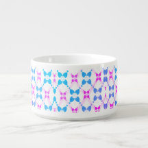 Pink and Blue pattern Chili Bowl