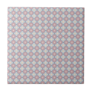 Pink and Blue Pattern Tile