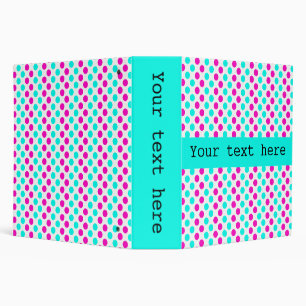 Pink and Blue Polka Dots Binder