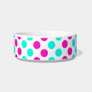 Pink and Blue Polka Dots Bowl