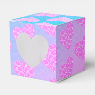 Pink and Blue Scribble Hearts Valentines Day    Favor Box