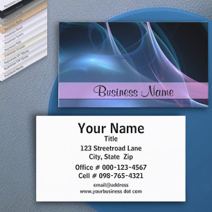 Pink and Blue Sheer Streaks Business Card