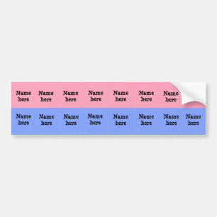 Pink and Blue sippy cup labels