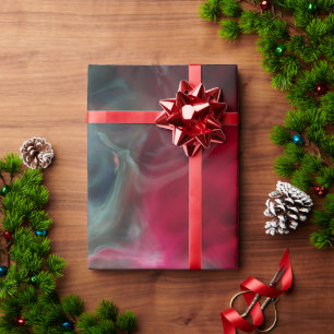 pink and blue smoke abstract wrapping paper