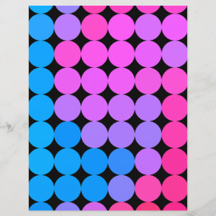 Pink and Blue Spots With Black Paper Sheet