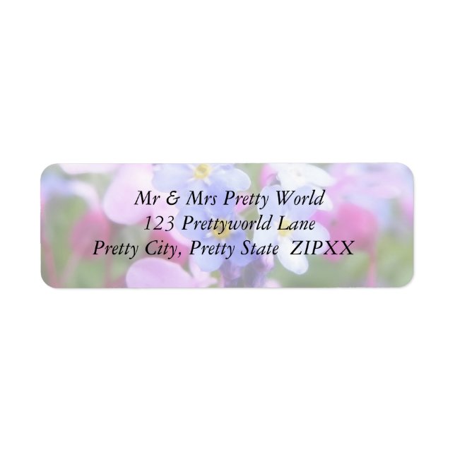Pink And Blue Spring Flowers (Front)