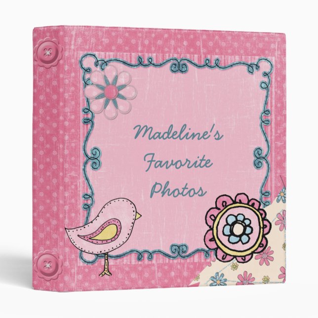 Pink and Blue Springtime Binder (Front/Spine)