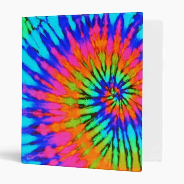 Pink and Blue Tie Dye Binder (Front/Inside)