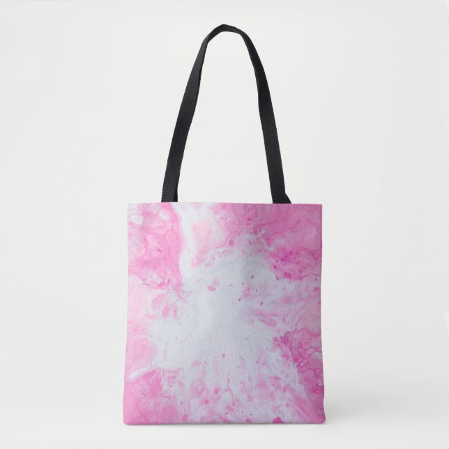 Pink and blue water surface tote bag (Front)